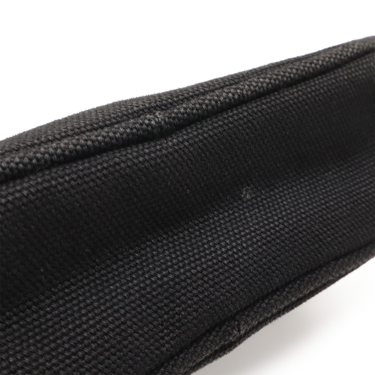 PRADA CANAPA Grommet Tote Bag 2WAY Shoulder Bag Canvas NERO Black Silver Hardwar thumbnail 5