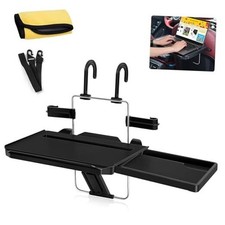 Car Steering Wheel Tray, Foldable Hanging Rear Headrest Car Tray with
