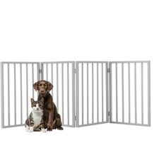 Pet Gate - 4-Panel Indoor Foldable Dog Fence for Stairs, Hallways, or Doorway...