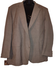 Men  s Brown Two-Button Blazer Jacket Size 44 BG 14