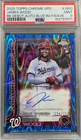 2025 Topps Chrome Update Rookie Debut Auto James Wood Blue Raywave /150 (AU,RC)