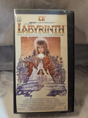 Labyrinth VHS Tape David Bowie Vintage Cut Box