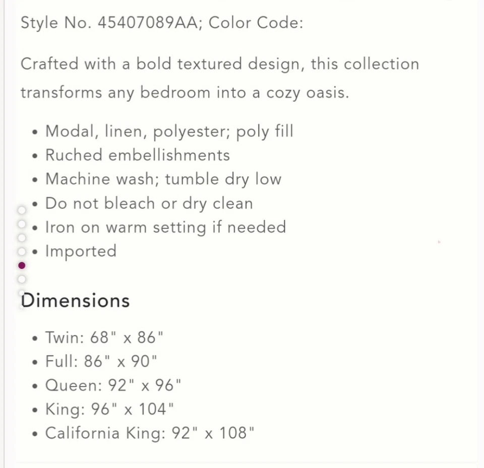 Edredón Elroy Texturizado Tamaño Completo Anthropologie, 2 Fundas Estándar, 2 Fundas Euro Foto 3 de 3