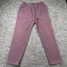 Cascade Blues Vintage Elastic Waist Pants 12 Average Purple Cotton Made in USA