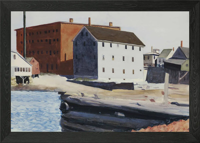 Rockland Harbor Framed Wall Art Poster Canvas Print Picture