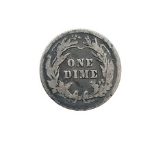 1901 Silver Philadelphia Barber US Dime Coin