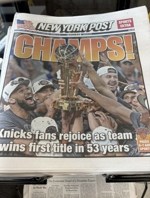CHAMPIONS NEW YORK POST NY KNICKS WIN NBA FINALS GAME 5 6/14/26 MULTIPLE AVAIL!
