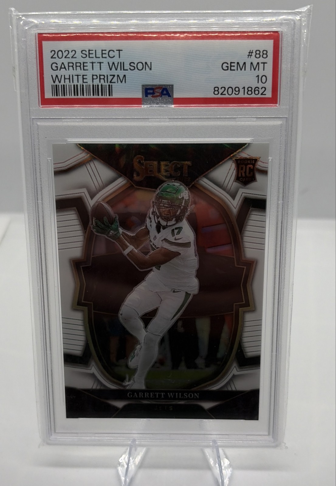 2022 Panini Select - Concourse Garrett Wilson #88 White Prizm /35 (RC)