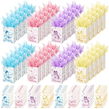 24 Sets Bible Verse Bags with Handles Religious Butterflies Favor Bags with T...