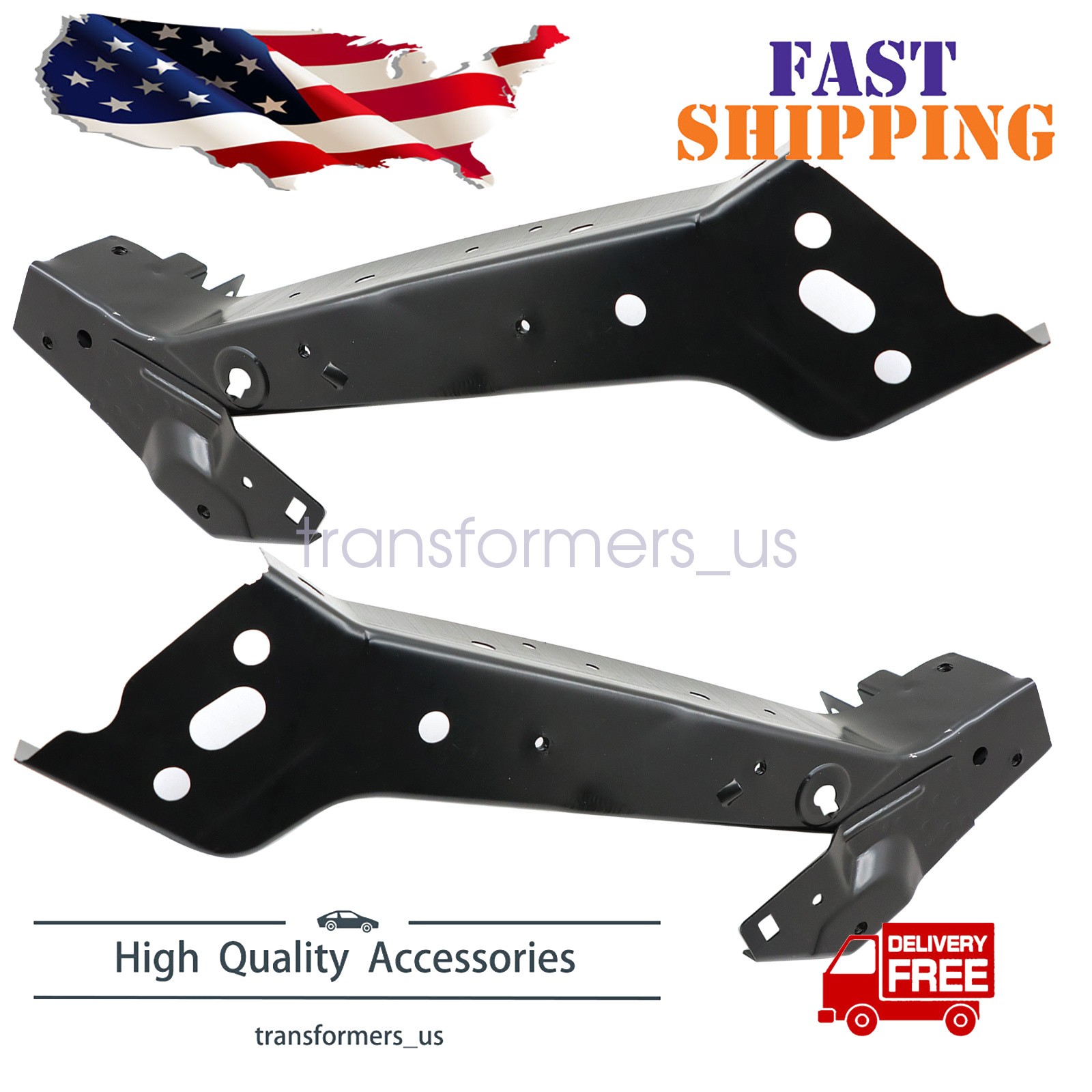 2PCS LH+RH FITS 2011-2025 Dodge Durango Upper Radiator Bracket Support NEW