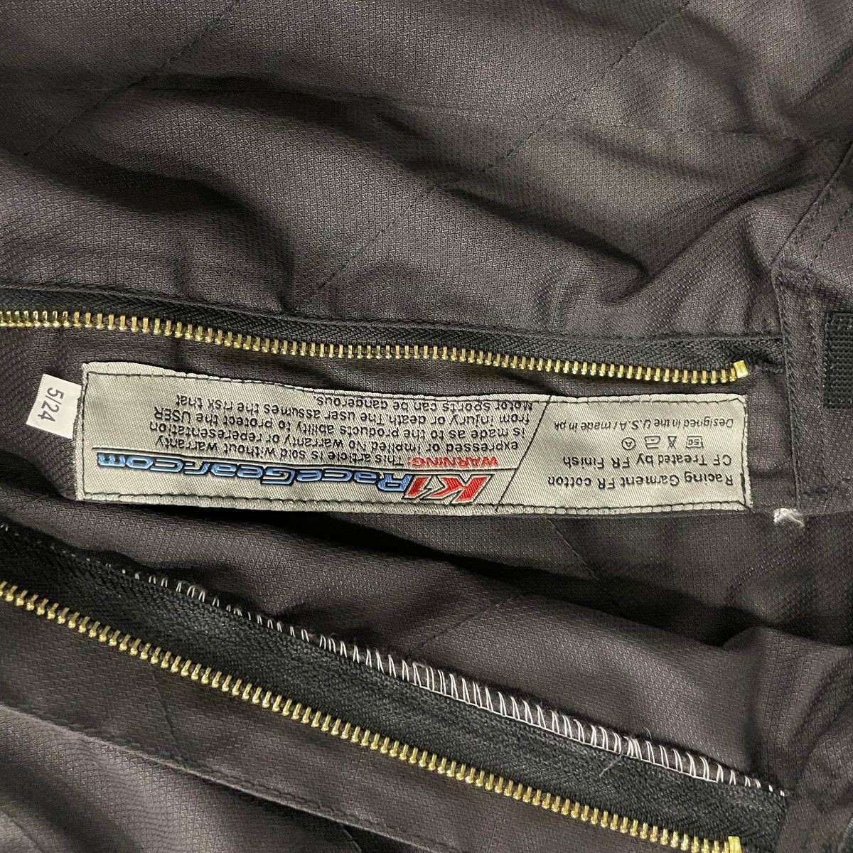 K1 RACEGEAR Victory Auto Racing Suit Size XL, Black/White/Grey 20-VIC-N-XL*