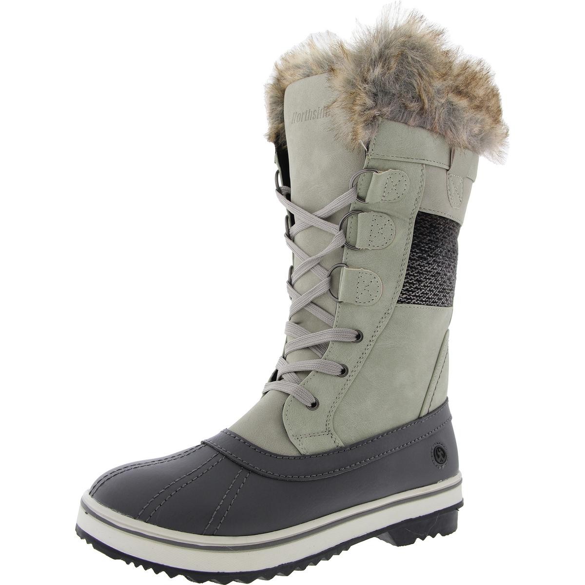 Зимние женские ботинки Northside из искусственной кожи серого цвета 8 Medium B M BHFO 6766 7990₽