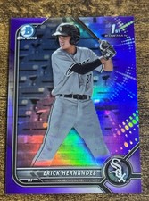 2022 Bowman Chrome Erick Hernandez #BCP-181 1st Bowman Purple Refractor /250 SP
