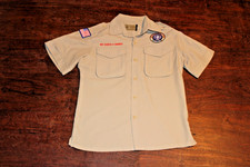 Boy Scouts of America BSA Youth Shirt Tan Medium Vented Poly Microfiber Soft