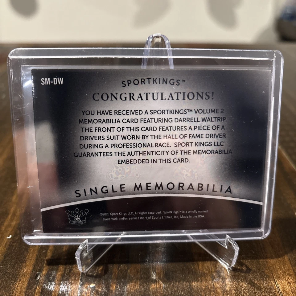 2021 Sportkings Volume 2 Darrell Waltrip Single Memorabilie Firesuit #SM-DW - Image 2 of 2