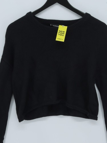 Monki Damen Pullover XS Blau 100% Baumwolle Rundhals Pulli - Bild 3 von 5