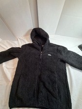 Eddie Bauer Kids Full Zip Sherpa Fleece Hoodie Black Size XL 14/16