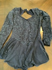 Vintage Capezio Women  s Blue Long Sleeve Skating Dress Ladies M