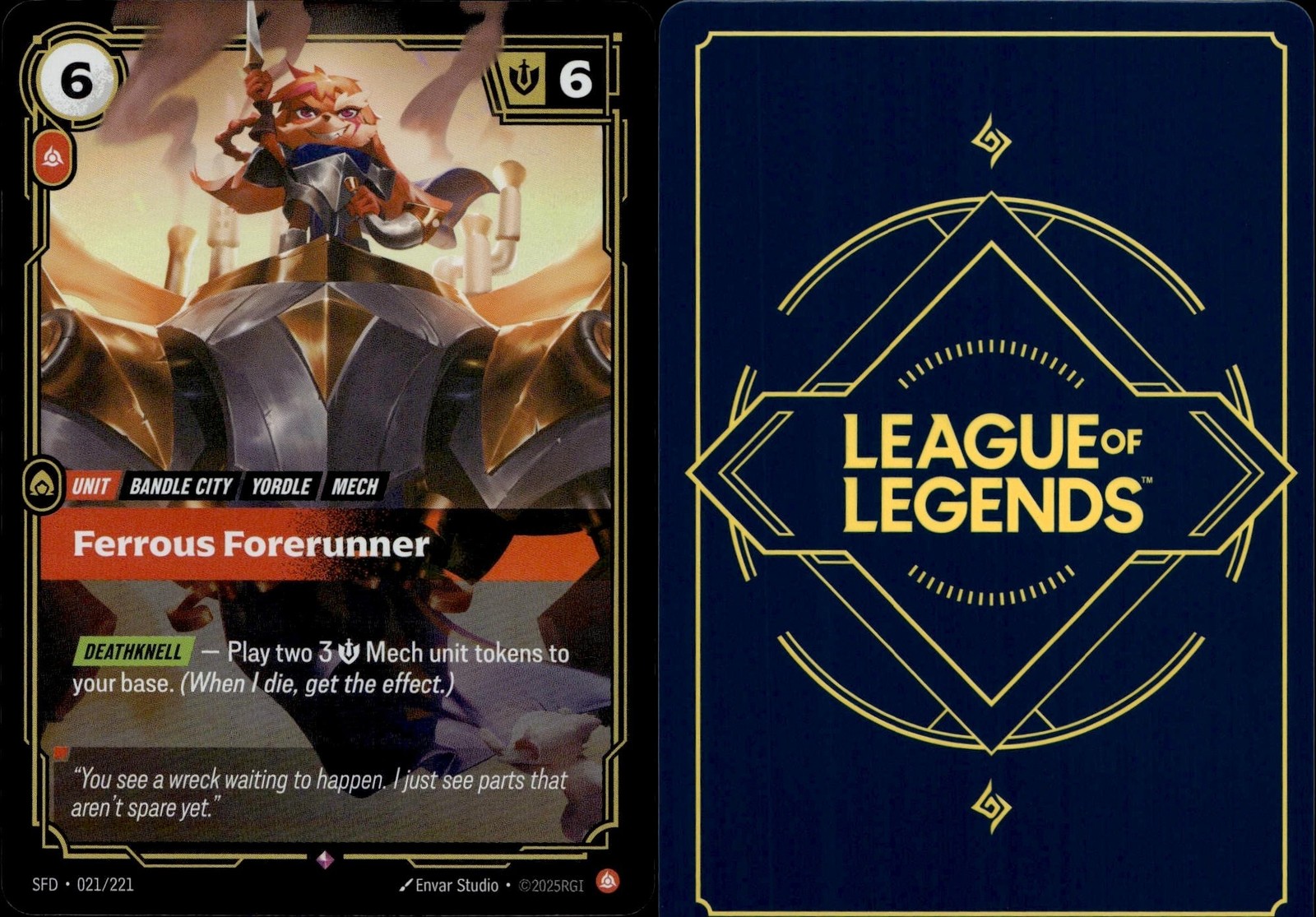Ferrous Forerunner 021/221 Spiritforged Riftbound Foil NM