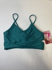 Kanu Surf Girls 16 Green Bikini Top Swim Separates NEW