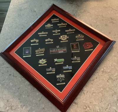 20 Years Of Wrestlemania Commemorative Frame Set Limited #4383 0f 8000 Wrestling