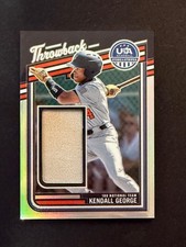 2025 Prizm USA Stars & Stripes KENDALL GEORGE Jersey Throwback GAME WORN Silver