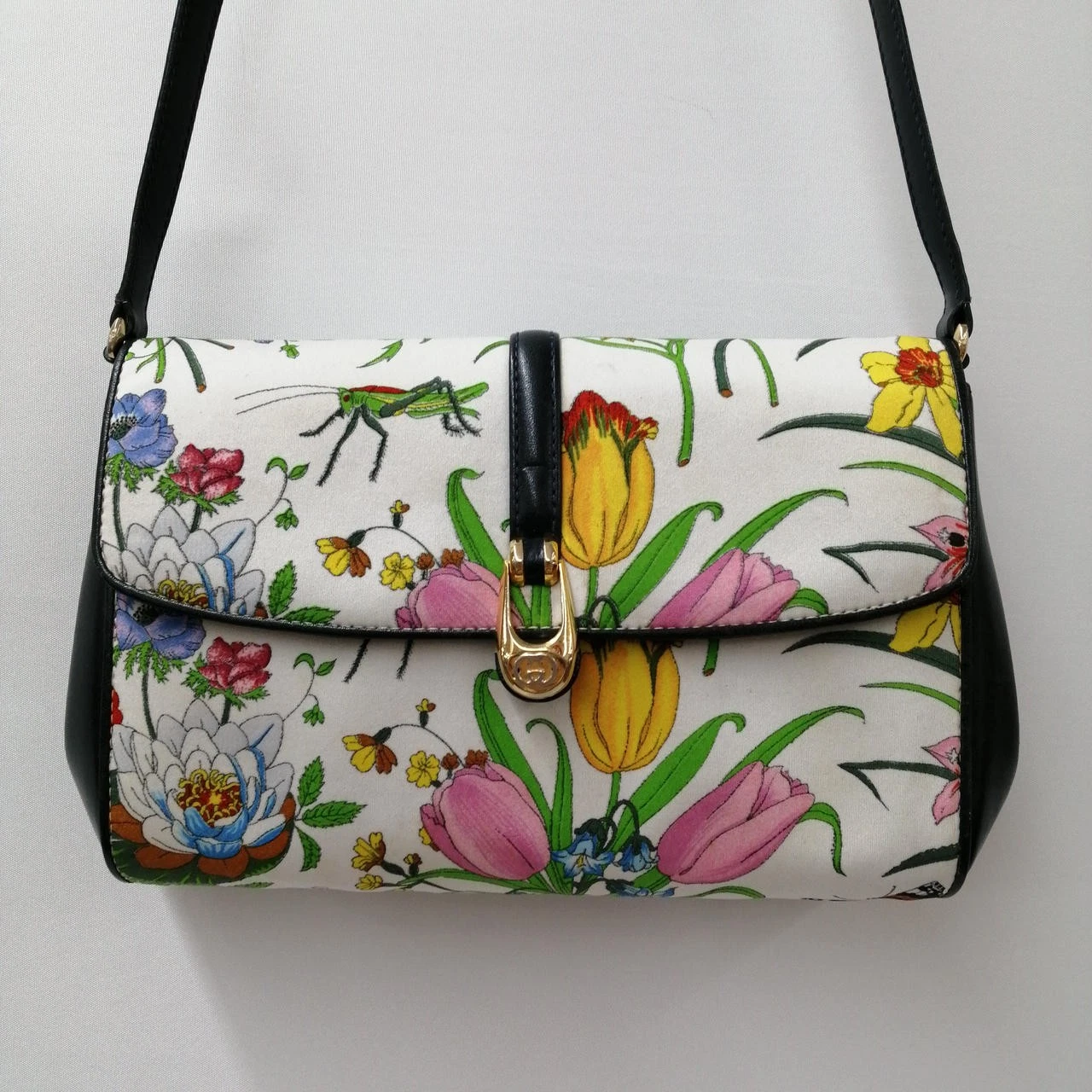 Sac GUCCI ancien sac bandoulière Gucci fleur bon cadeau authentique 0419a