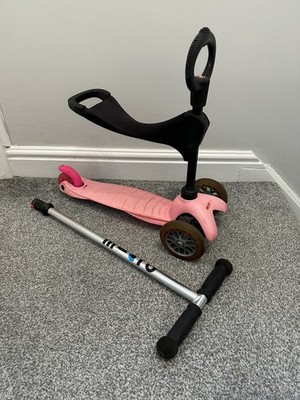 Micro Mini LED Deluxe Scooter mit Leuchtrad & Sitzbefestigung 
