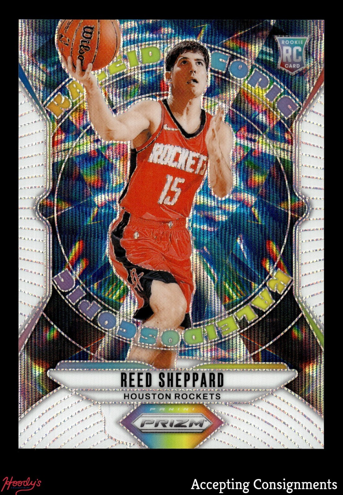 2024-25 Panini Prizm Kaleidoscopic White Wave #24 Reed Sheppard 6/20 ROOKIE RC