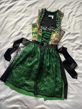 Dirndl Dress Landhaus Oktoberfest Tyrol Trachten Lace Apron Animal Print Size 38
