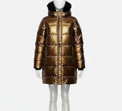 The North Face Kids Girls Gold Down Long Parka Jacket Coat Size, XL (14/16)