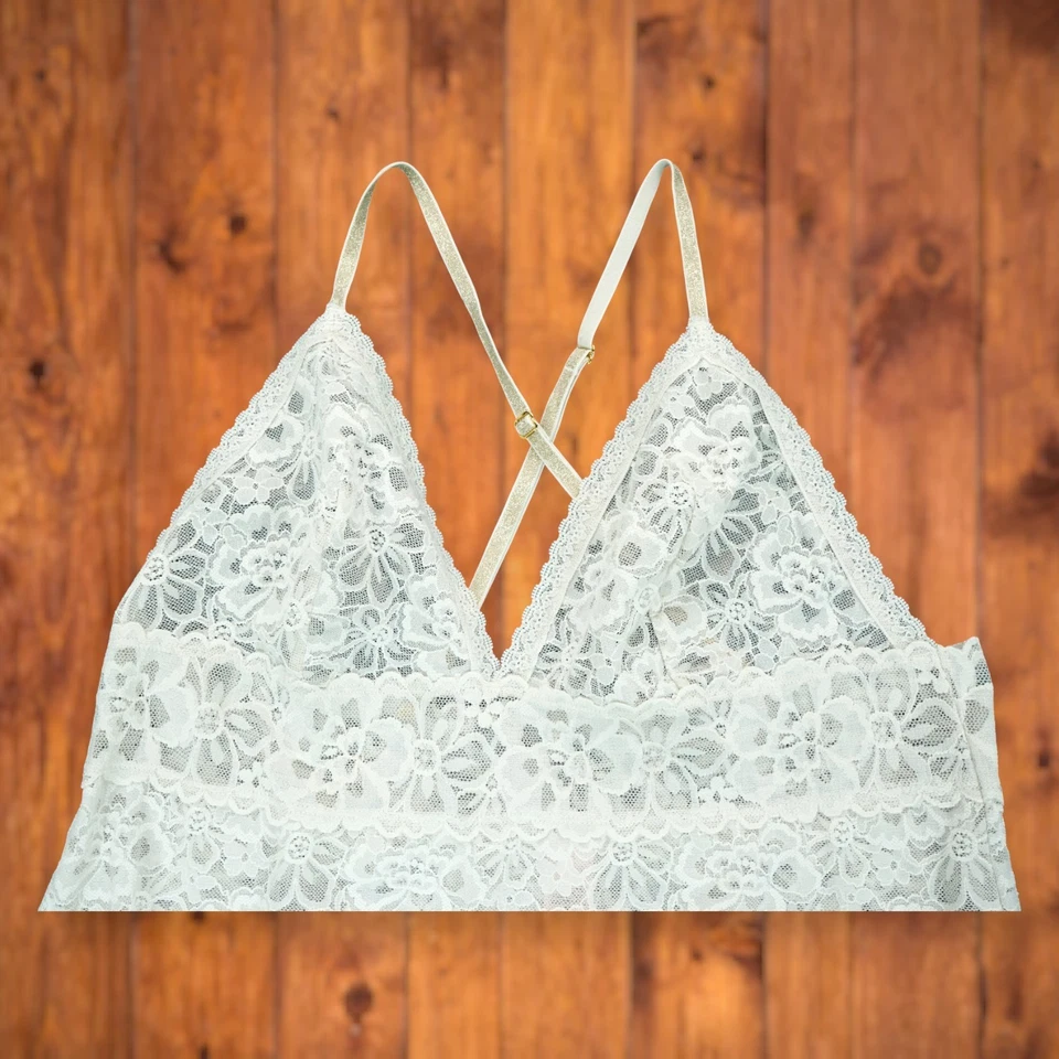 Babydoll Victoria's Secret Talla XL Blanco Estampado Floral Foto 3 de 4