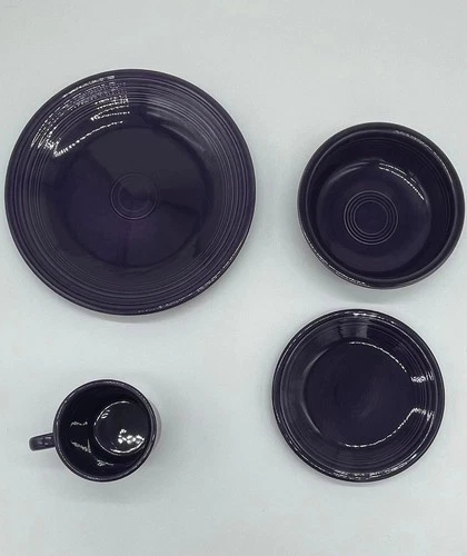 Fiesta Place Setting 4-pc Plum 831-323 Dinner Salad Plate Mug Soup/Cereal Bowl