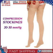 Thigh High Compression Stockings 20-30 mmHg Women Men Support Socks Medical Pain