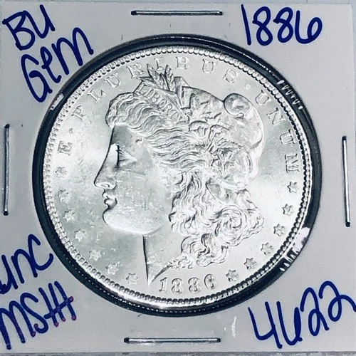 1886 BU UNCIRCULATED MORGAN SILVER DOLLAR AUTHENTIC U.S. MINT FREE SHIPPING 4622