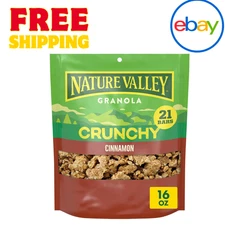 Nature Valley Crunchy Granola Cinnamon Cereal Resealable Snack Pouch 16 oz