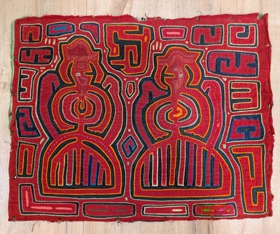 Kuna Mola Art Textile Panama Indian Tribe San Blas Hand-Stitched Folk 1950s 