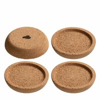 Leonardo Korkuntersetzer Gocce 4Er Set Untersetzer GeträNkeuntersetzer Kork 6 Cm