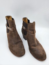 Rag and Bone Durham Chelsea Boots Brown Suede Block Heel Women  s Size 8 EU 38