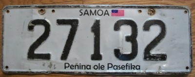 SINGLE SAMOA LICENSE PLATE - 27132 - PENINA OLE PASEFIKA