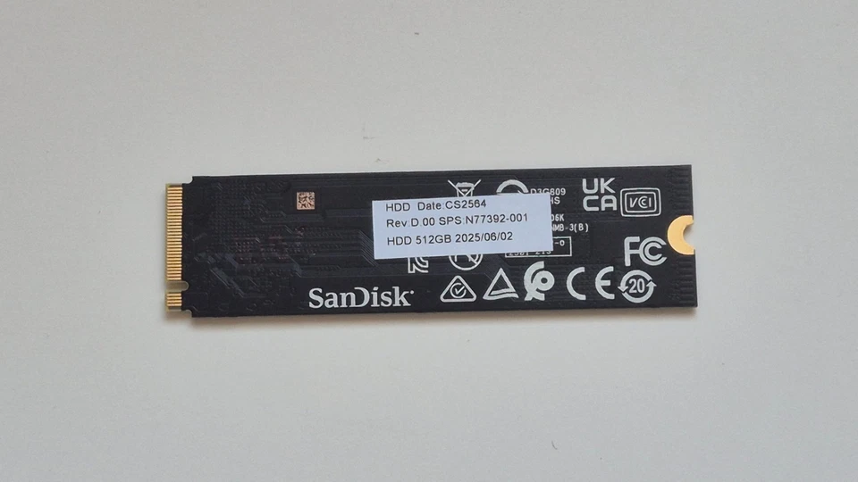 SANDISK PC SN5000S NVMe PCIe M.2 SSD Gen4 x4 - SDEPNSJ-512G (As new) - Image 2 of 2
