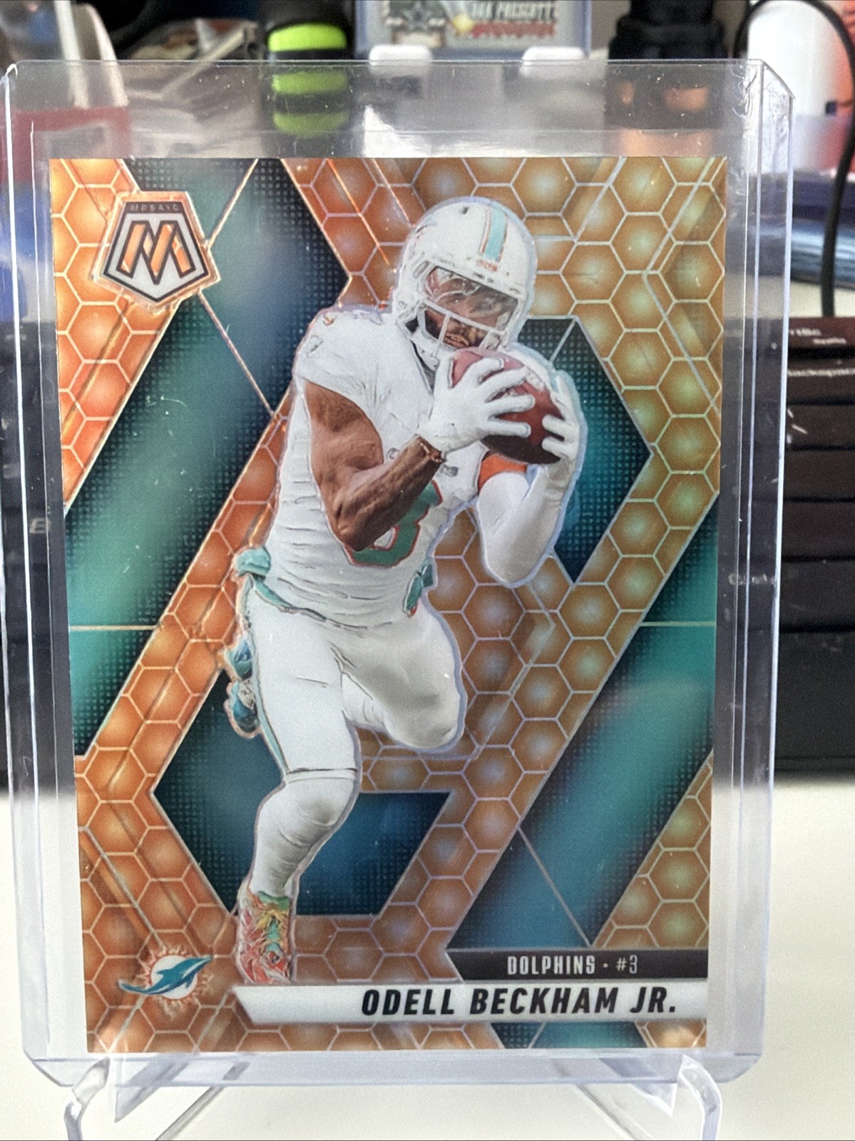 2025 Panini Mosaic #189 Odell Beckham Jr. Honeycomb SP Prizm Dolphins K531