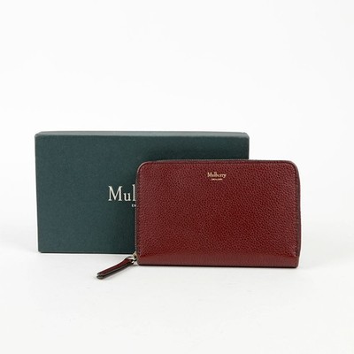 Mulberry RL4896 Burgundy Leder Compact Geldbörse 54011937