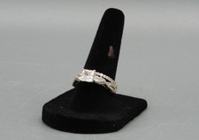 925 Sterling silvet Moissanite Wedding ring set SIZE 7