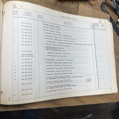 1966 MERCEDES BENZ TYPE 250 SE C Chassis Body SPARE PARTS LIST Edition A Manual - Picture 4 of 8
