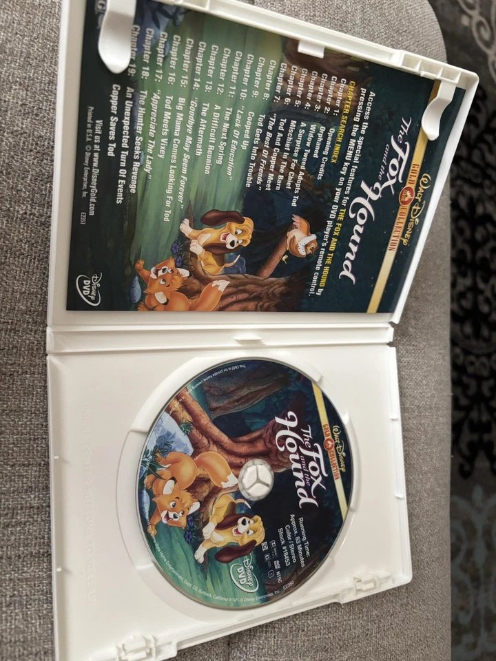 The Fox and the Hound (DVD, 2000, Gold Collection) With Insert Walt Disney - Image 3 of 3