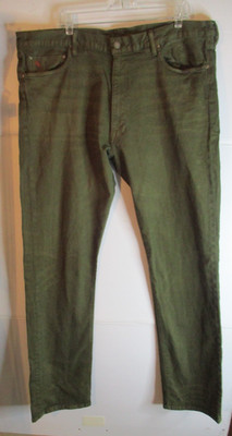 Polo Ralph Lauren Hunter Olive Green 42Tx38 Tall Dungarees