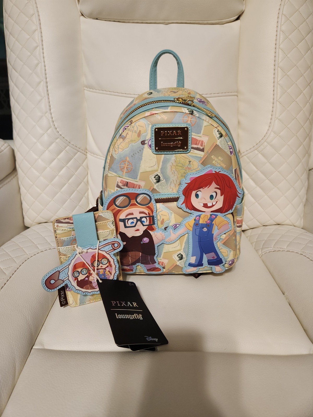 Loungefly Disney Pixar Up Mini Backpack & Wallet Featuring Young Carl & Ellie Adventure  