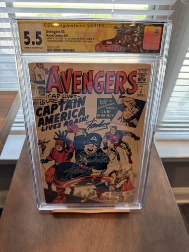 Avengers #4 CGC SS Stan Lee DOPPELT SIGNIERT & ZITAT Joe Simon SIGNIERT & ZITAT 1964