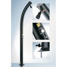 GRE DOCCIA CURVA SOLARE DA ESTERNO CON SERBATOIO DA 20 L NERO